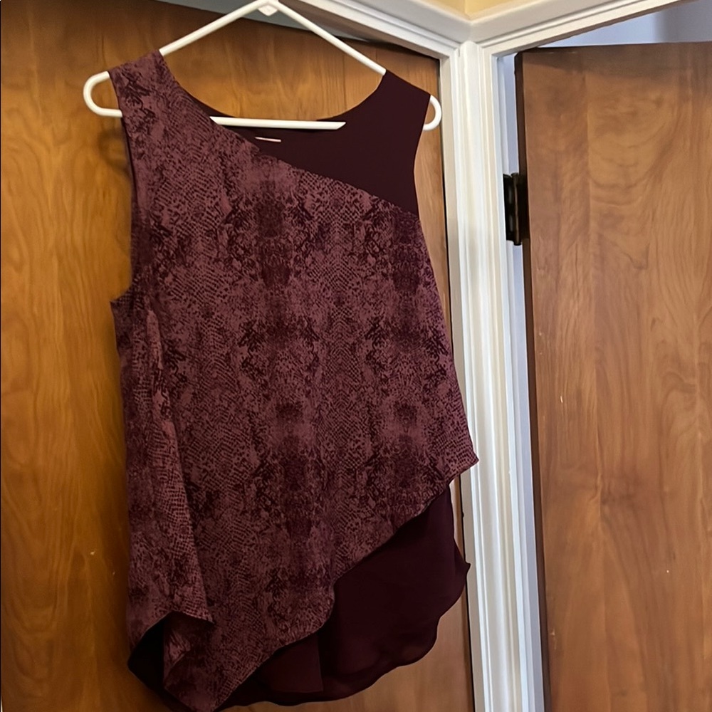 Juicy Couture Purple Asymmetrical Sleeveless Tank Top